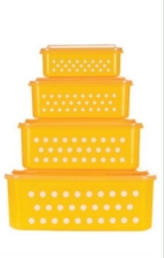 Product_7447 ظرف فریزر مستطیل 4 عددی خالدار - Image 1
